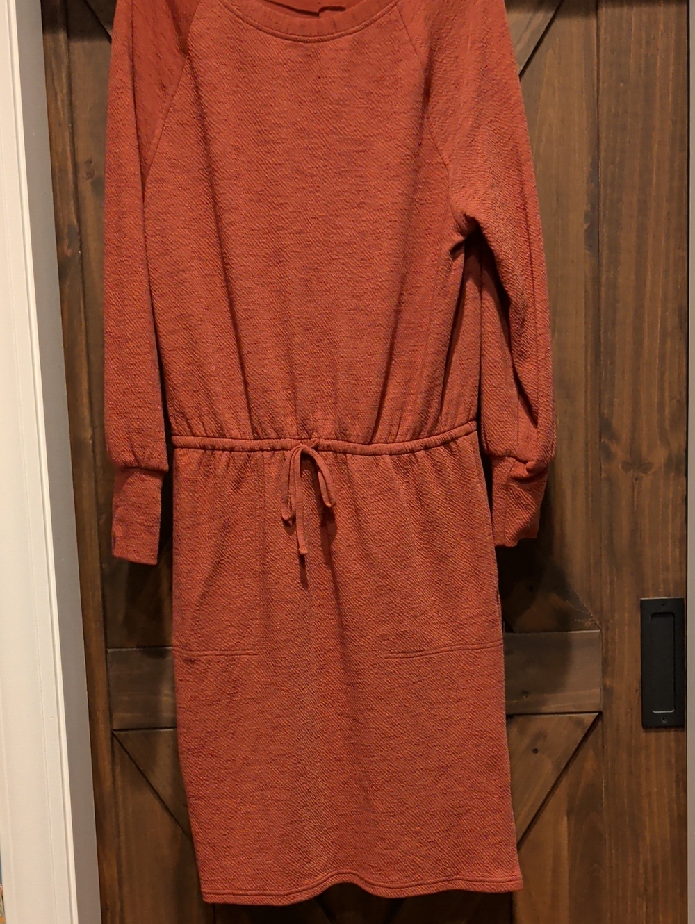 Prana Rust Drawstring-Waist Midi Dress
